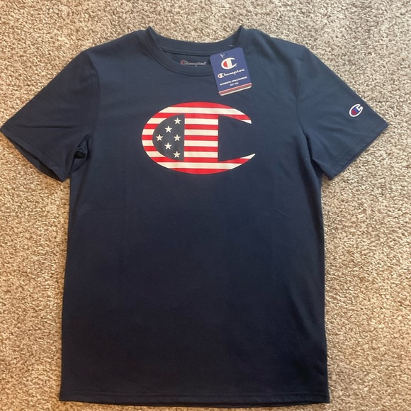 NWT Champion big boys size XL  Big Logo USA Flag T-shirt - Picture 4 of 10